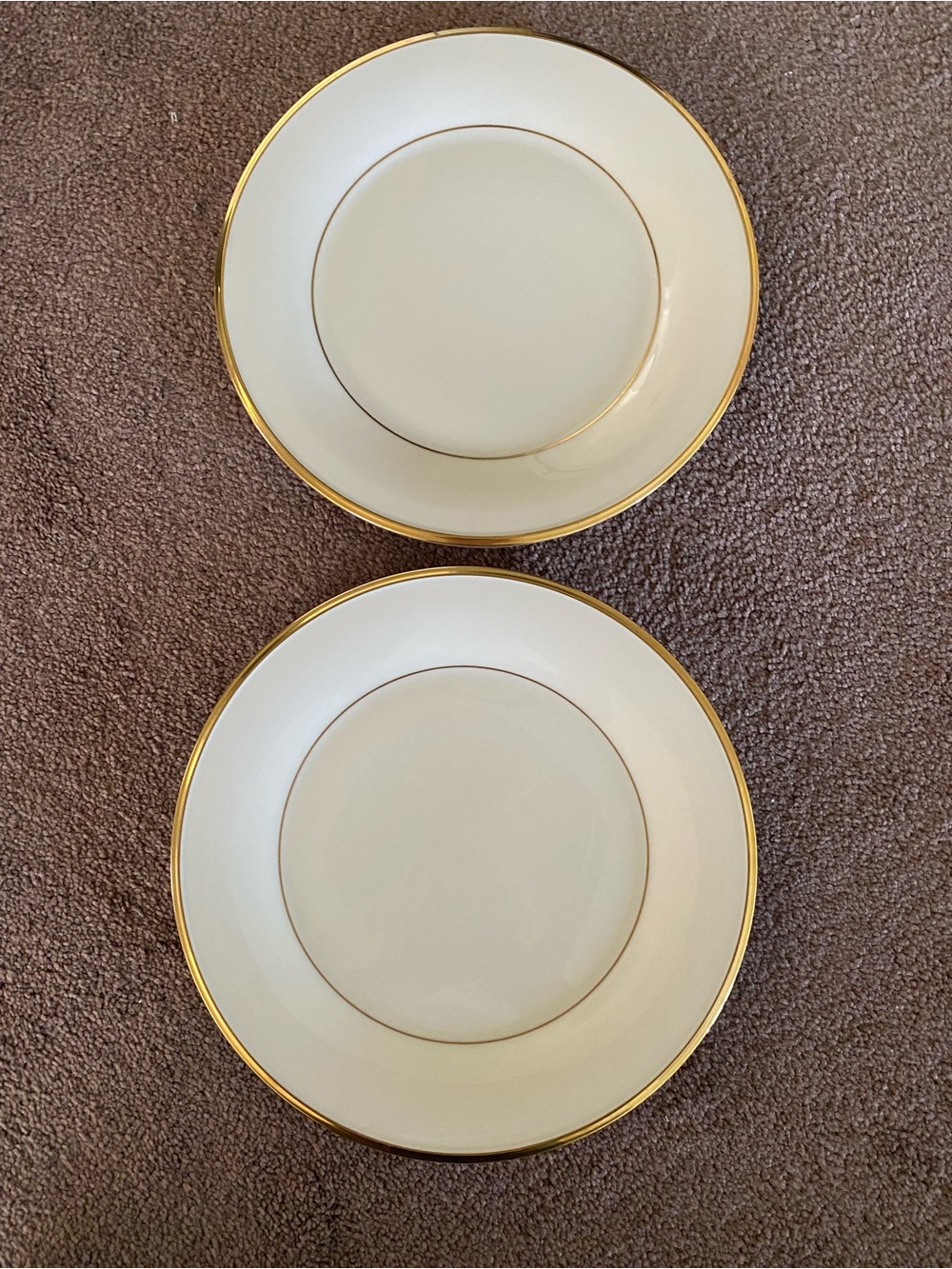 Lenox Set of 2 Eternal Dinner Plates with Gold Trim